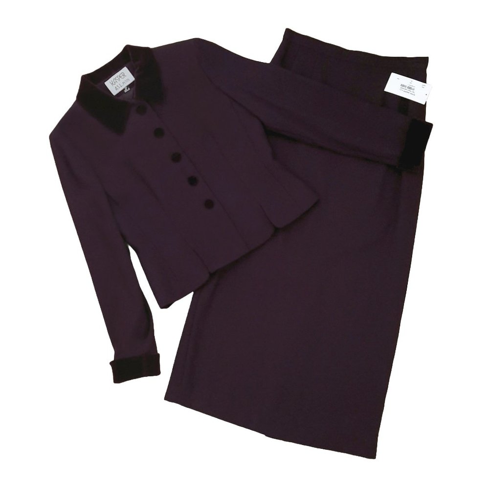 NWT Kasper Maxi Skirt Suit, Dark Maroon, Special Occasion/Party/Wedding, 2P/0P